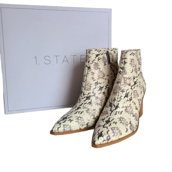 8.5 • 1.STATE • Kelte Pointed Toe Roccia Snake Bootie - Picture 7 of 7
